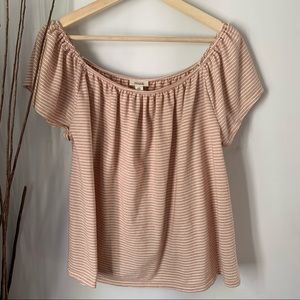 Ana Off the Shoulder Striped Boxy Flowy Top Women’s XXL